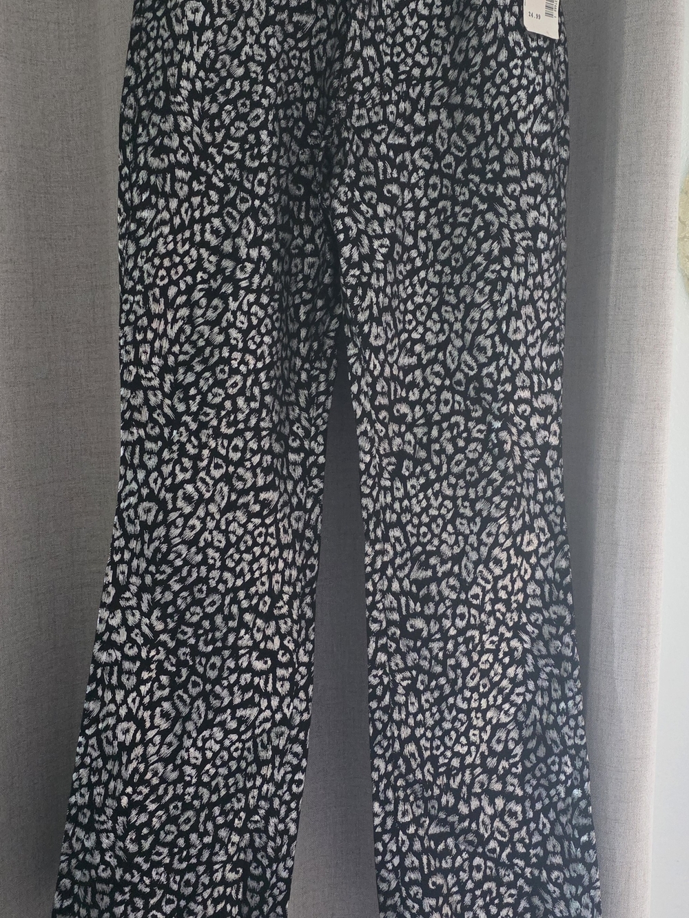 RVT Black and White Leopard Print Pants